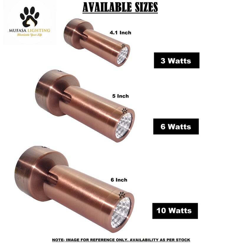 Mufasa 6 Watts Rose Gold Finish 5Inch LED Spotlight Focus Light Bedroom Reading Display Wall Light (Warm White) - Image 3