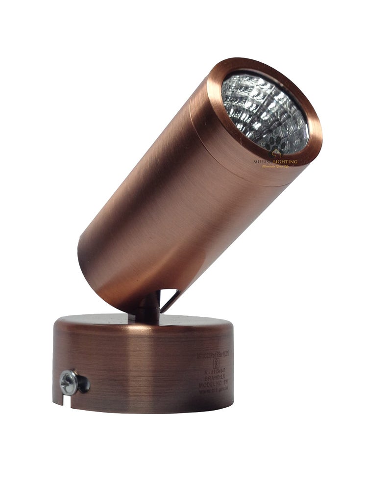 Mufasa 6 Watts Rose Gold Finish 5Inch LED Spotlight Focus Light Bedroom Reading Display Wall Light (Warm White) - Image 1
