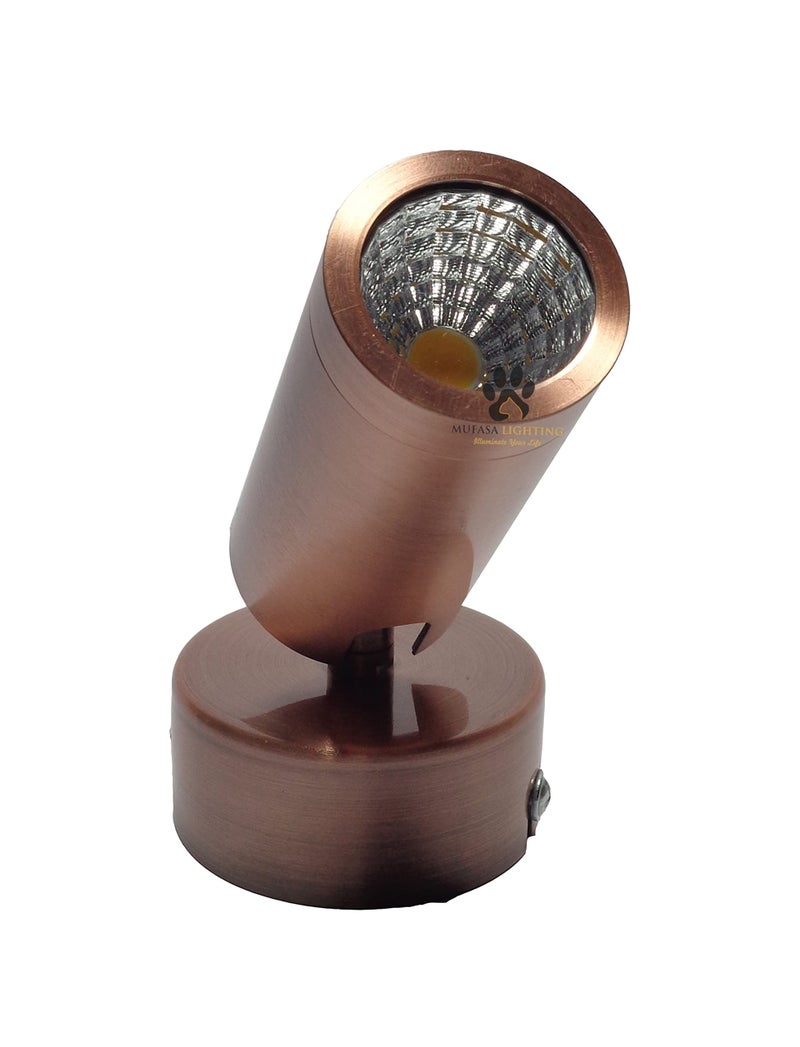 Mufasa 6 Watts Rose Gold Finish 5Inch LED Spotlight Focus Light Bedroom Reading Display Wall Light (Warm White) - Image 5