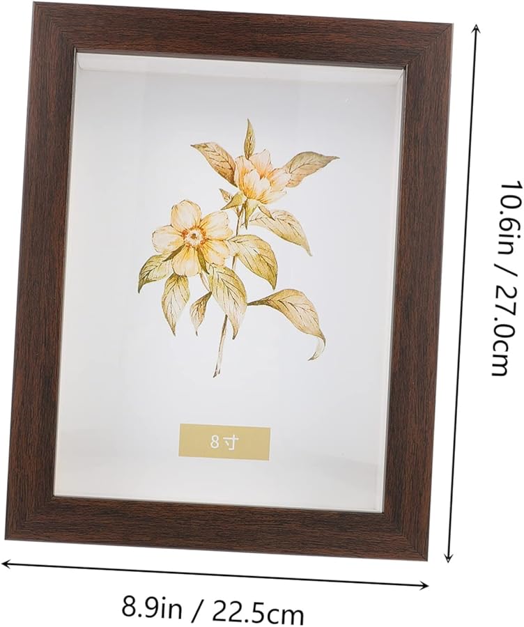 إطار عرض صندوق الظل العميق من الجوز لحفظ الزهور المجففة والصور وديكور المنزل - Image 3