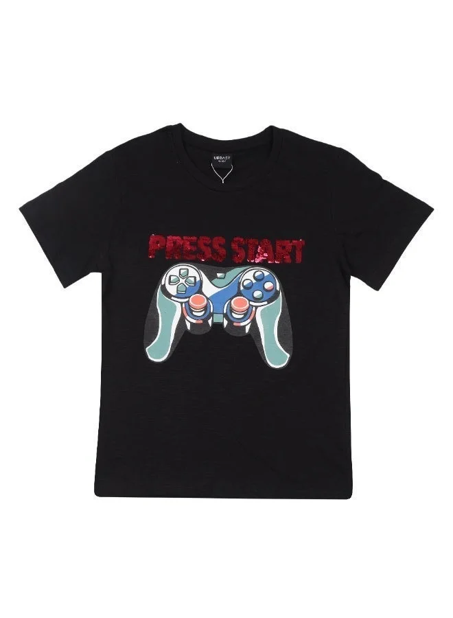 URBASY Kids boys Printed Round Neck T-shirt