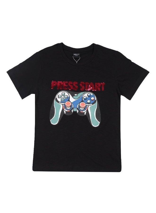 URBASY Kids boys Printed Round Neck T-shirt - Image 2