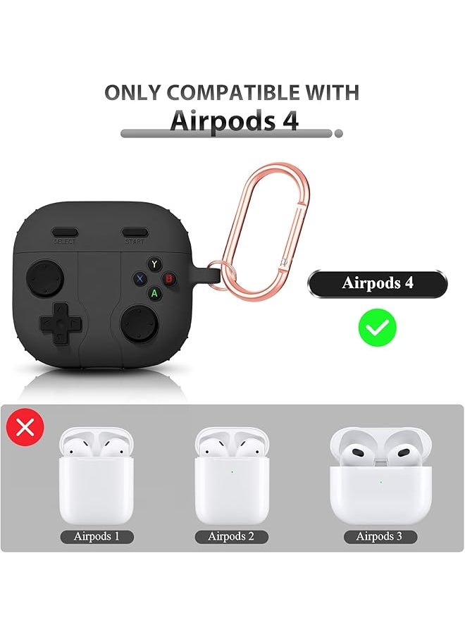 erorex - Protective Cover For Airpods 4 Case Cool Video Game Controller Shape Soft Silicone Headphone Case Skin Cover With Keychain Anti Scratch Shockproof Protective Case For Airpods 4 - Image 1