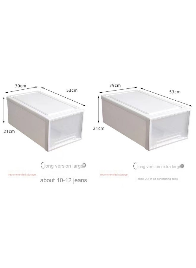 NIBEMINENT Plastic Storage Bins Stackable Storage Bins On Wheels Storage Bins Storage Bins Closet Organizer And Living Room Office Dormitory Storage Bins  - Image 2