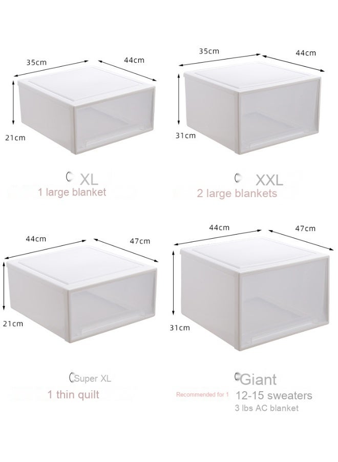 NIBEMINENT Plastic Storage Bins Stackable Storage Bins On Wheels Storage Bins Storage Bins Closet Organizer And Living Room Office Dormitory Storage Bins  - Image 3