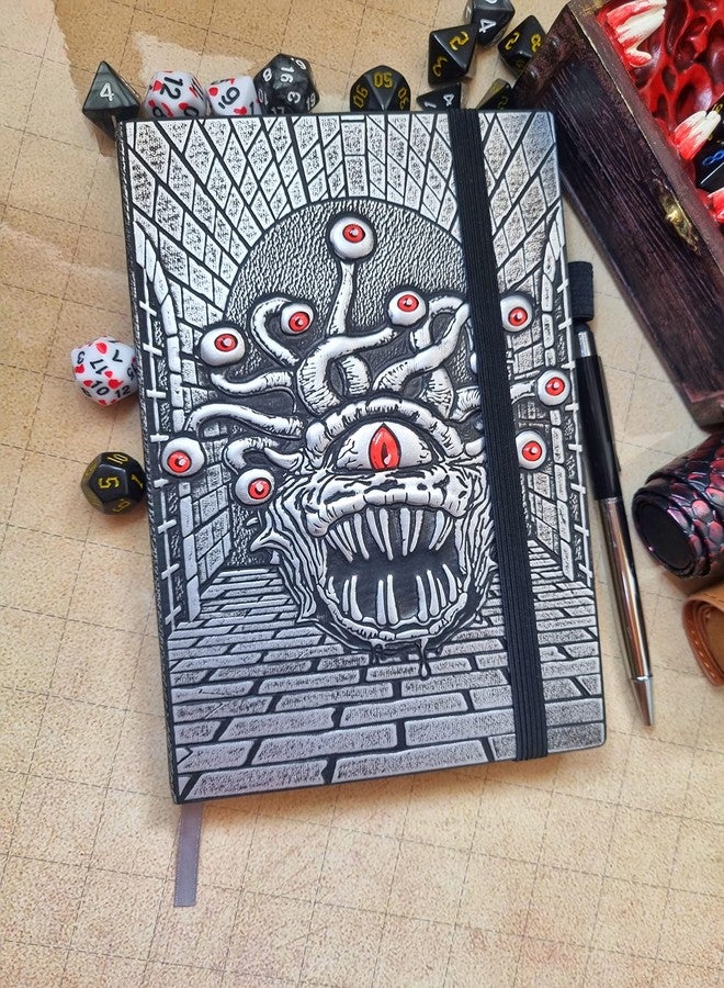 Power Beast Dungeon, Embossed Beholder Journal Notebook, D&D, Dungeons and Dragons Gifts, DND Notebook Accessories, Journal for Writing, Fantasy, Diary Planner Travel Notebooks, A5. - Image 5
