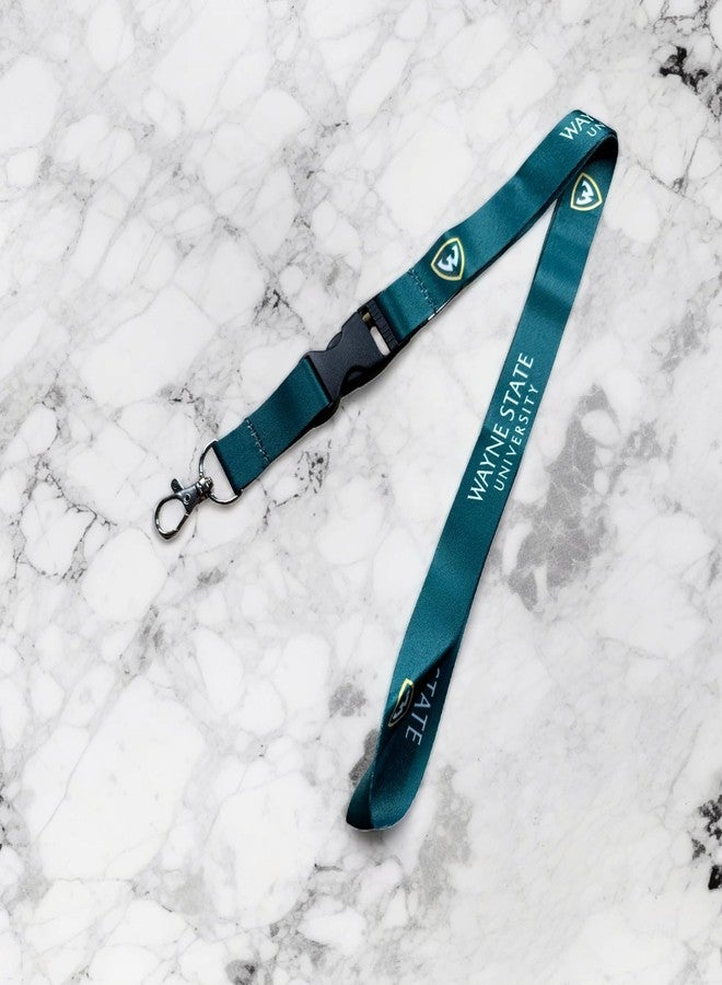 Desert Cactus Wayne State University Lanyard WSU Warriors Car Keys ID Badge Holder Keychain Detachable Breakaway Snap Buckle (Green) - Image 4