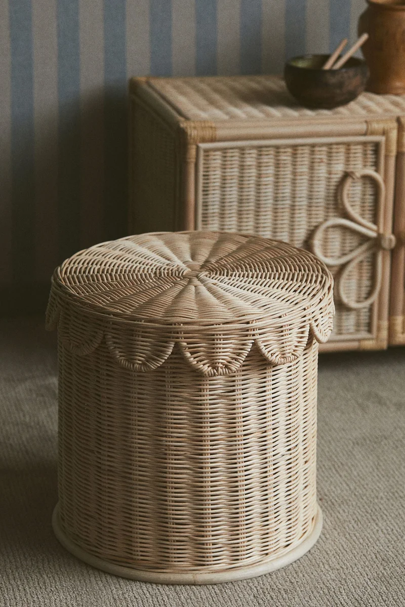 H&M Handmade rattan storage stool