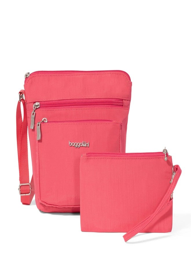 Baggallini Women's Pocket Crossbody Bags 8x8 Small Lightweight Durable Nylon Water-resistant Travel Purse w/RFID Wristlet - Image 1
