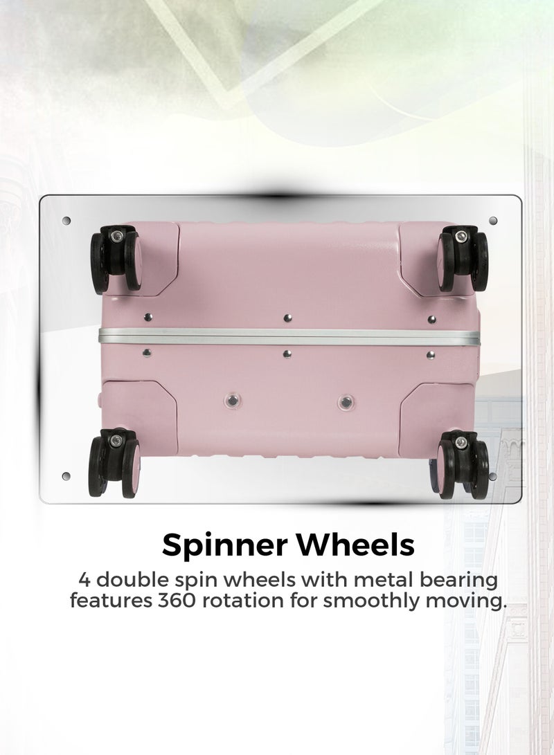 ستارجولد حقيبة الأمتعة TPC حقيبة جانبية صلبة بعجلات دوارة 360 درجة وحقيبة سفر بنظام قابل للقفل - Image 4