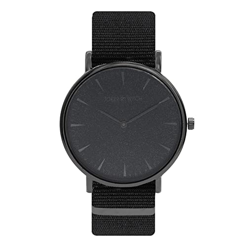 Joker & Witch Men Analogue Phile 40mm Black Dial 20mm Synthetic Strap Watch - Image 1