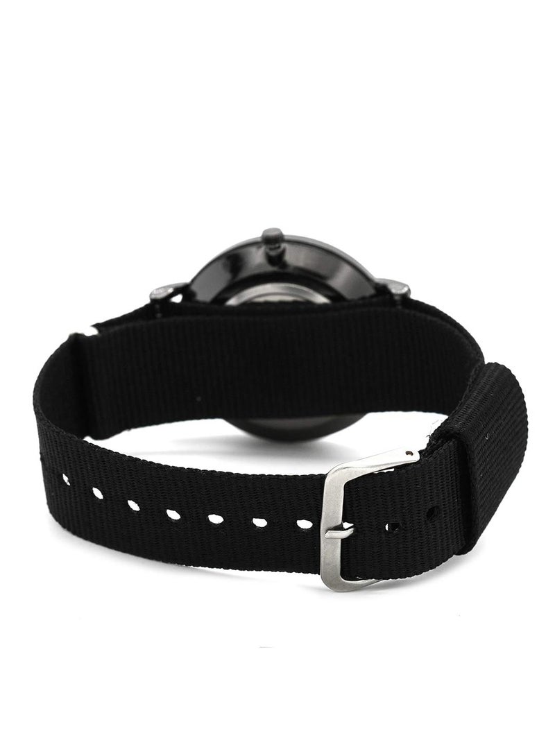 Joker & Witch Men Analogue Phile 40mm Black Dial 20mm Synthetic Strap Watch - Image 4
