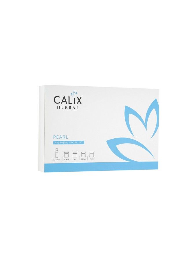 Calix Herbal Pearl Ayurvedic Facial Kit Multi Targeted Brightening Enhancer Enriched With Pearl And Wheat Germ 260 Gm - Image 4