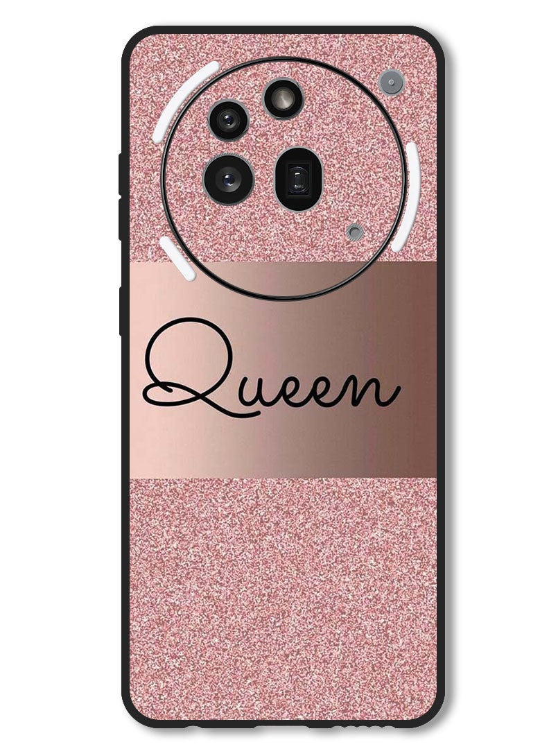 Theodor Case Compatible with Nothing Phone 3a Pro Protection Shockproof Bumper Cover Queen Glitters - Image 1