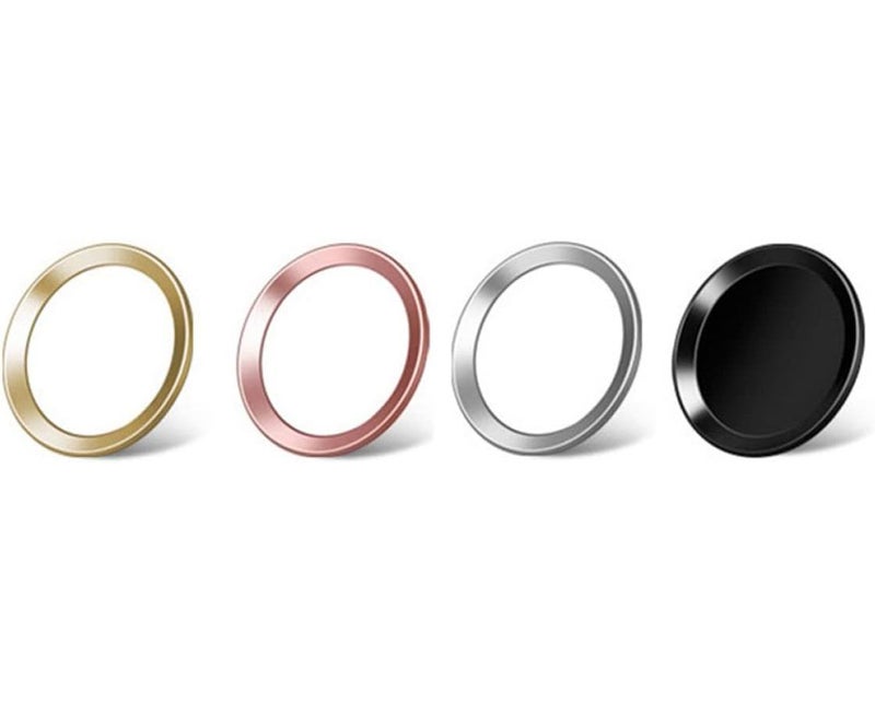 Home Key Fingerprint Sticker Metal Home Button As Shown 1 04X1 04X0 04CM Universal Fit Rose Gold Border Enhance Recognition Accuracy - Image 1