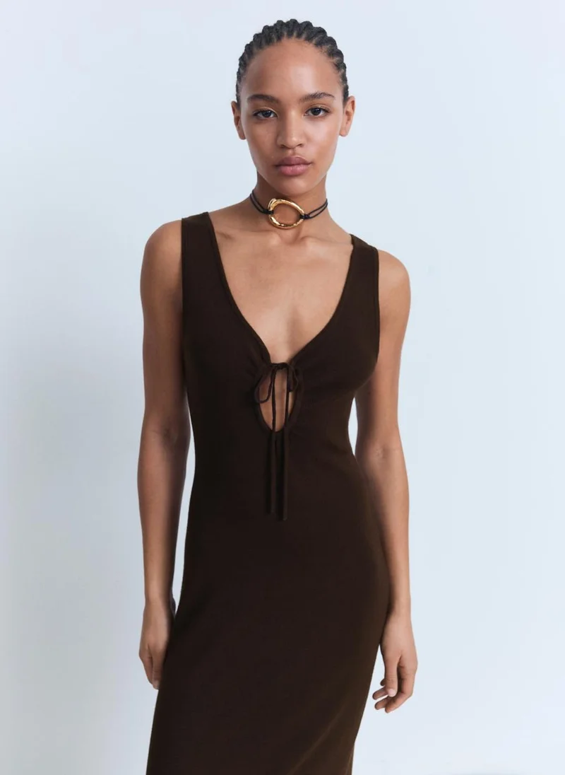 MANGO Knit Sleeveless Dress