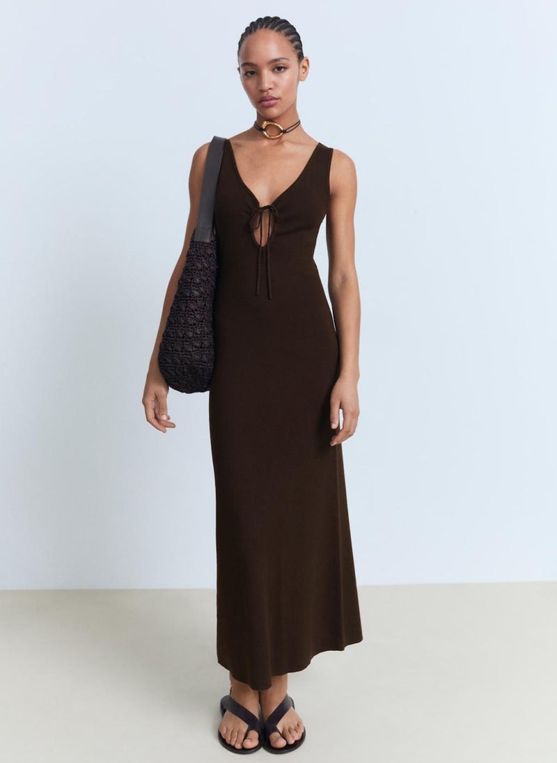MANGO Knit Sleeveless Dress  - Image 1