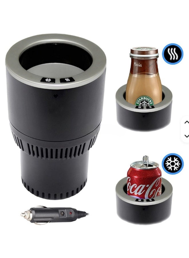 REBENUO Car Cooling and Heating Cup, Rapid Cooling and Heating Cup, 12V Heating Cup, Dual-purpose Cooling and Heating, Intelligent Heating and Cooling Car Milk Cup - Image 1