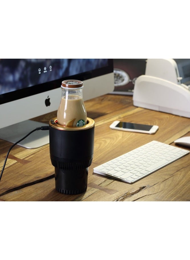 REBENUO Car Cooling and Heating Cup, Rapid Cooling and Heating Cup, 12V Heating Cup, Dual-purpose Cooling and Heating, Intelligent Heating and Cooling Car Milk Cup - Image 4