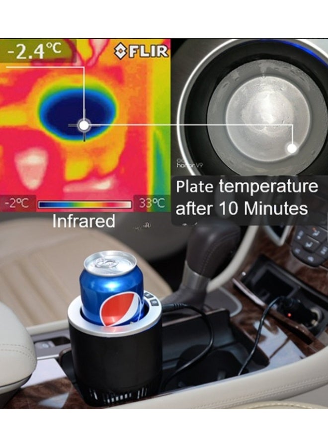 REBENUO Car Cooling and Heating Cup, Rapid Cooling and Heating Cup, 12V Heating Cup, Dual-purpose Cooling and Heating, Intelligent Heating and Cooling Car Milk Cup - Image 5