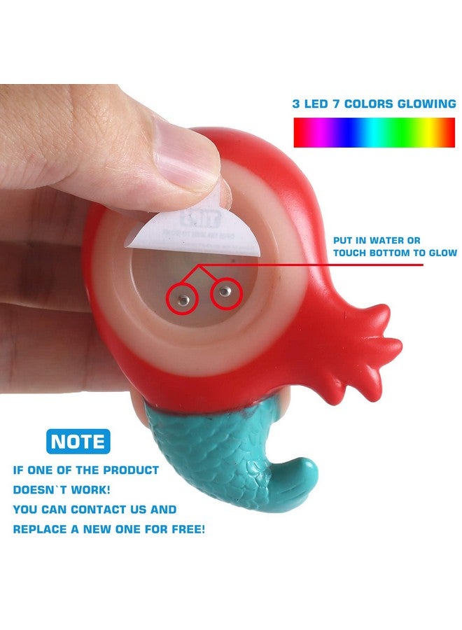 Laxdacee No Hole Bath Toy, 12 Pack Light up Animal, Flashing Color Tub Toys for Toddler Swimming Pool Party Bathtub Bathroom Shower Game, Bathtub Floating Water Toy for Infant Kid Toddler Boy Girl - Image 5