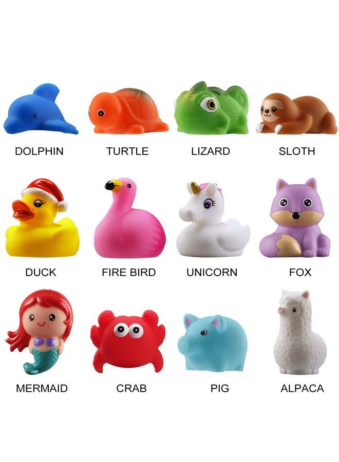 Laxdacee No Hole Bath Toy, 12 Pack Light up Animal, Flashing Color Tub Toys for Toddler Swimming Pool Party Bathtub Bathroom Shower Game, Bathtub Floating Water Toy for Infant Kid Toddler Boy Girl - Image 2