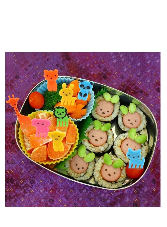 40 Pcs Silicone Mini Reusable Muffin Baking Cup Small Cupcake Holders Lunch Box Dividers, Bento Bundle Lunch Box Dividers for Kids Lunch Accessories - Image 2