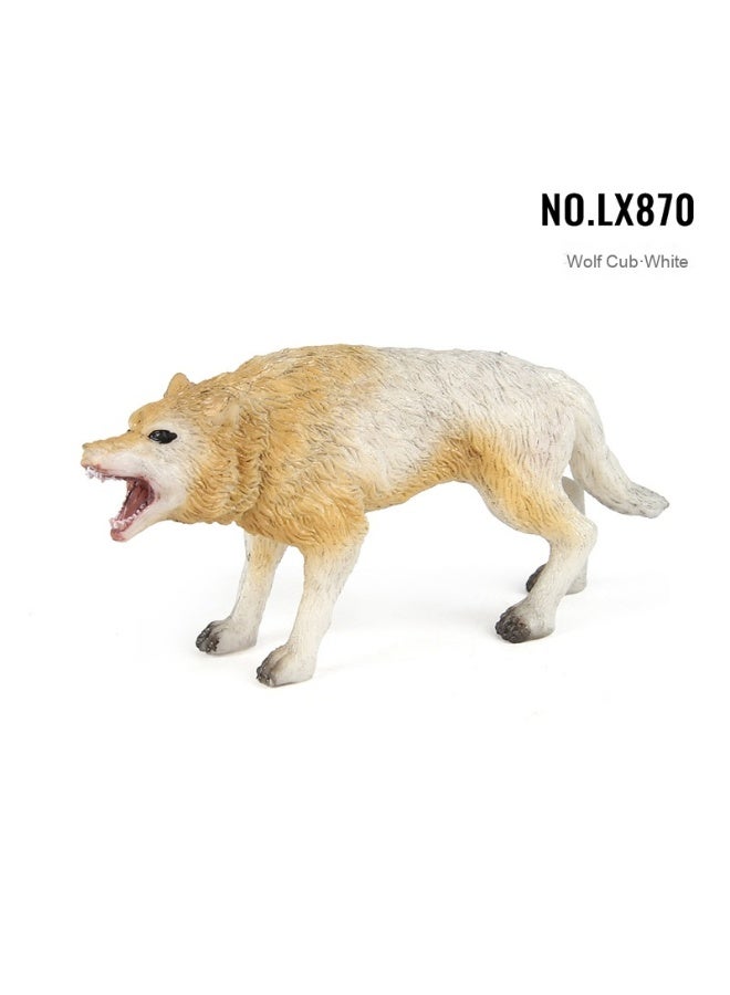 NIBEMINENT Children's Cognitive Development Educational Simulation Wild Animal Models - Male Wolf, Female Wolf, and Wolf Cub Toys