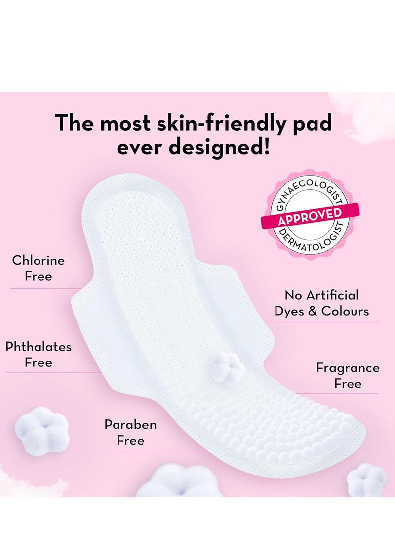 Plush Plush 100% Pure US Cotton Ultra-Thin Rash Free Natural Sanitary Pads for Women | Vegan & Paraben Free | For Normal-Sensitive Skin (Large + XL, 14)  - Image 4