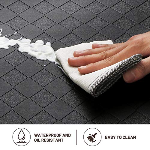 HappyTrends Kitchen Mat Cushioned Anti-Fatigue Floor Mat,17.3"x60",Thick Waterproof Non-Slip Heavy Duty Ergonomic Comfort Rug for Kitchen,Floor,Office,Sink,Laundry,Black - Image 5