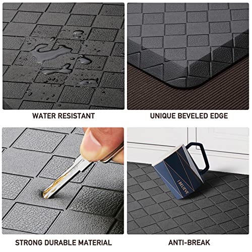 HappyTrends Kitchen Mat Cushioned Anti-Fatigue Floor Mat,17.3"x60",Thick Waterproof Non-Slip Heavy Duty Ergonomic Comfort Rug for Kitchen,Floor,Office,Sink,Laundry,Black - Image 4