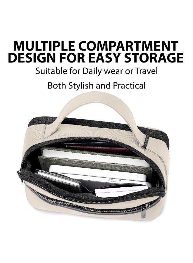 ARCTIC HUNTER Unisex Handbag Durable Premium Water Resistant Carry All Bag with Pockets for Men and Women in Daily Use, KB00843, Khaki - Image 5