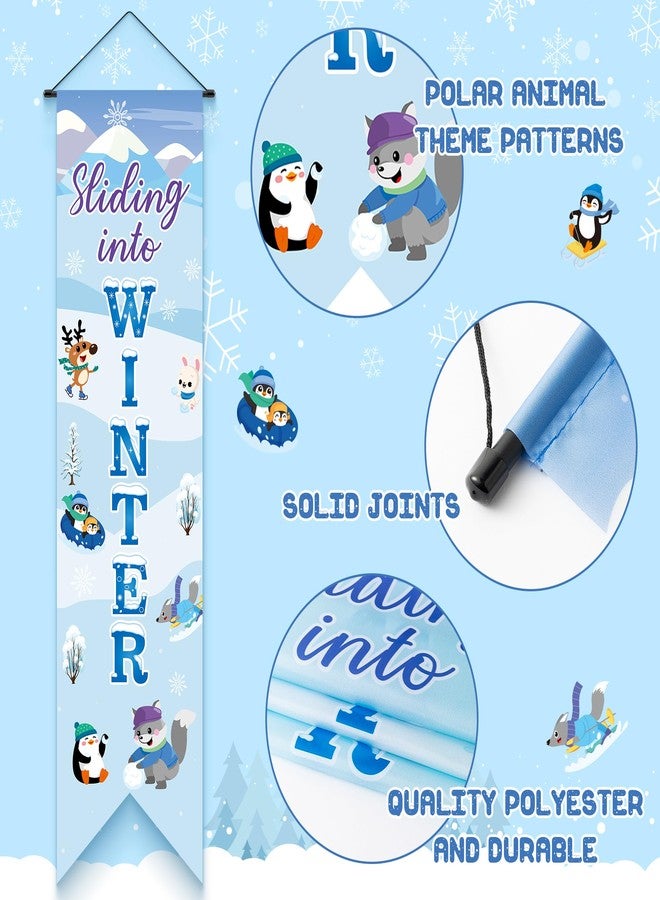 سي واي 2 سايد مجموعة لافتات CY2SIDE الشتوية للحيوانات القطبية، 3 قطع، لتزيين الشرفة، مثالية للفصول الدراسية، ولتعليق لافتات "دعها تثلج" الشتوية على الأبواب، وديكورات داخلية وخارجية للمنزل، ولوازم حفلات الأعياد. - Image 3