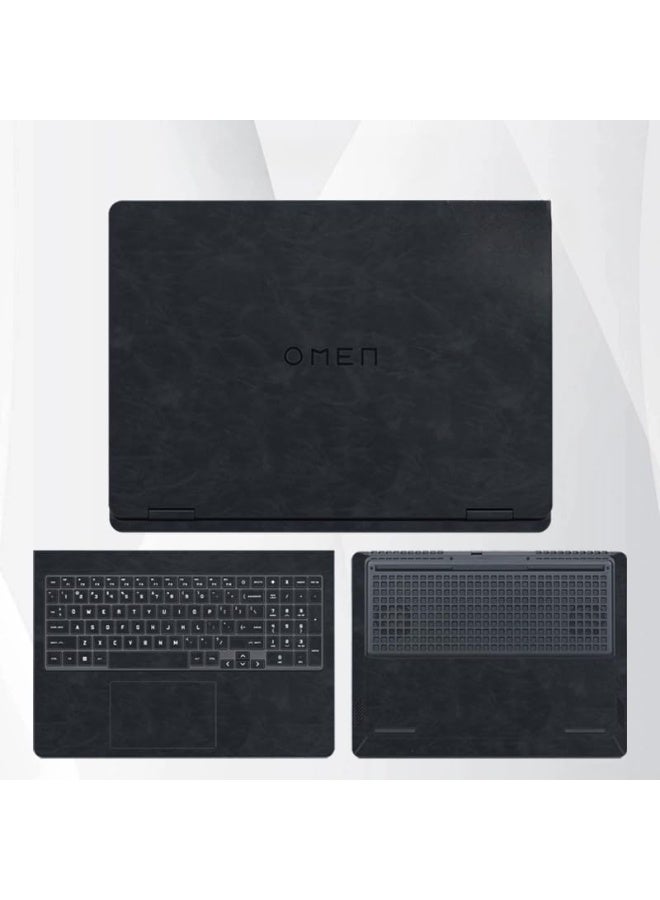 general Laptop Decal Cover Compatible with 16-inch HP OMEN Gaming Laptop 2025 Anti-Scratch Sticker Three Sided Leather Notebook Film - Image 1