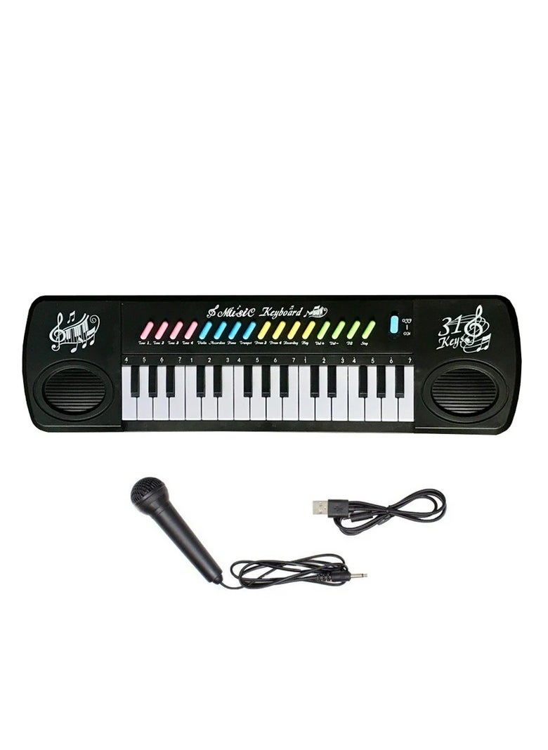 Generic 31 Keys Digital Electric Piano With Microphone Portable Electronic Keyboards Set  - Image 1