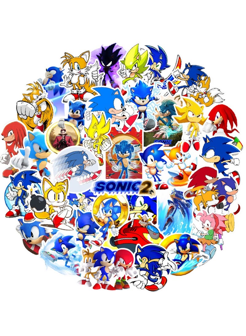 50-Piece Sonic the Hedgehog Stickers Waterproof Anime Vinyl Stickers for Laptop  - Image 2