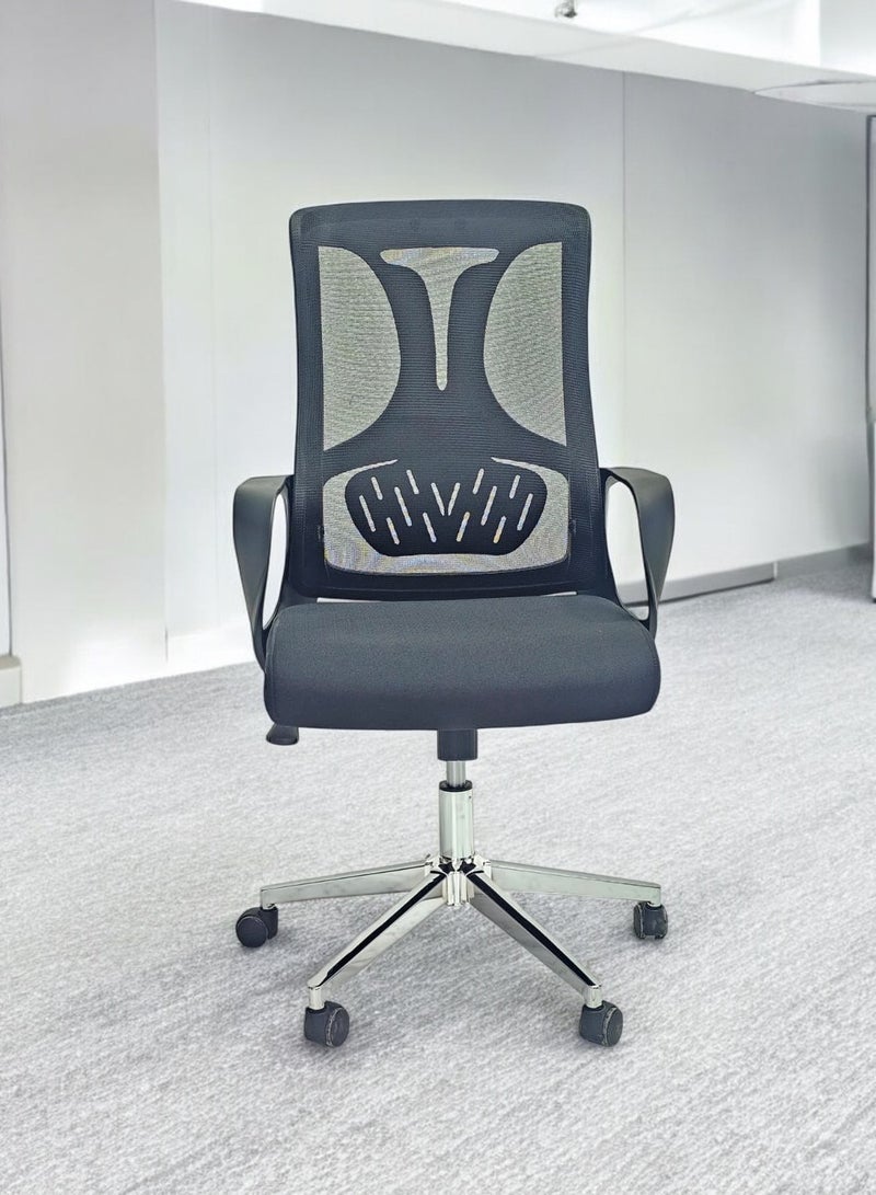 مالتي هوم فيرنيتشر rgonomic Mesh Office Chair with Adjustable Height and Lumbar Support MH-276 BLK  - Image 2