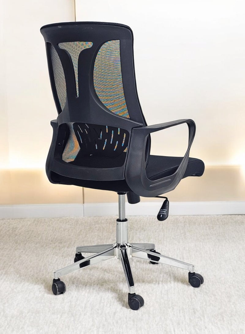 مالتي هوم فيرنيتشر rgonomic Mesh Office Chair with Adjustable Height and Lumbar Support MH-276 BLK  - Image 3