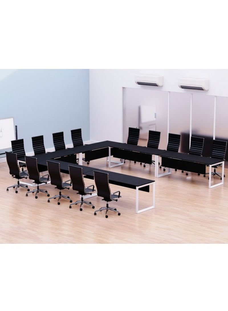Mahmayi Mahmayi Vorm 136-16 12 Seater Black U-Shaped Conference-Meeting Table  - Image 1