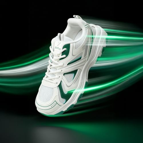 YOHO Tempo Chunky Sneakers for Women|Stylish & Lightweight Casual Sports Shoes for Woman/Girls |Walking, Running, Gym & Everyday Use -0705 | Fern Mist - UK 8 - Image 2