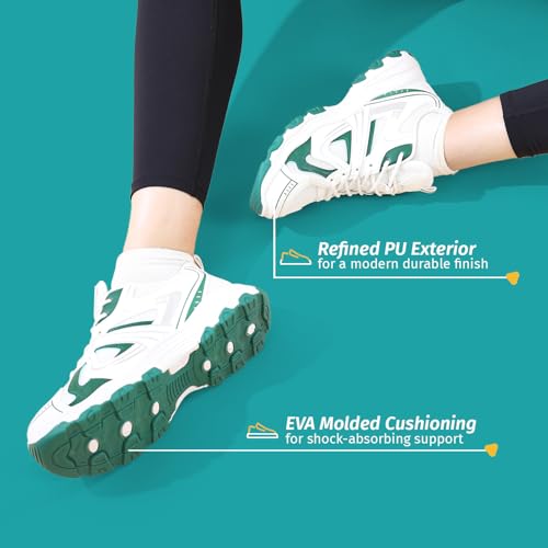 YOHO Tempo Chunky Sneakers for Women|Stylish & Lightweight Casual Sports Shoes for Woman/Girls |Walking, Running, Gym & Everyday Use -0705 | Fern Mist - UK 8 - Image 5