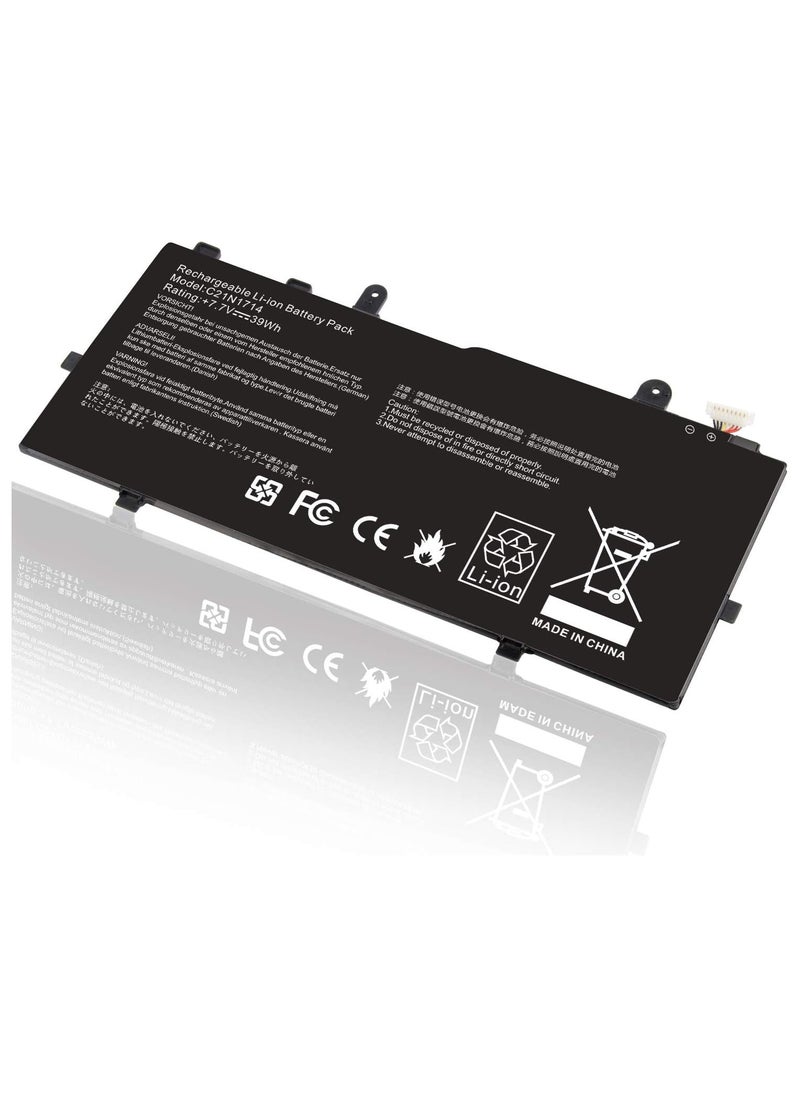 ماركة غير محددة - بطارية بديلة للكمبيوتر المحمول C21N1714 لأجهزة الكمبيوتر المحمولة Asus VivoBook Flip TP401N TP401CA TP401NA J401 J1400 J1401 TP401 TP1400 TP1401 Series 7.7V 39Wh 5065mAh - Image 1