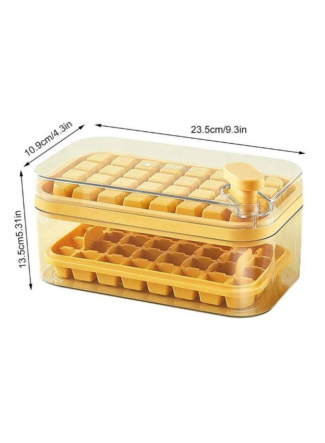 Multi-piece ice cube tray – 64 cube storage set + acrylic dish with lid and practical design with quick one-press emptying. - Image 3