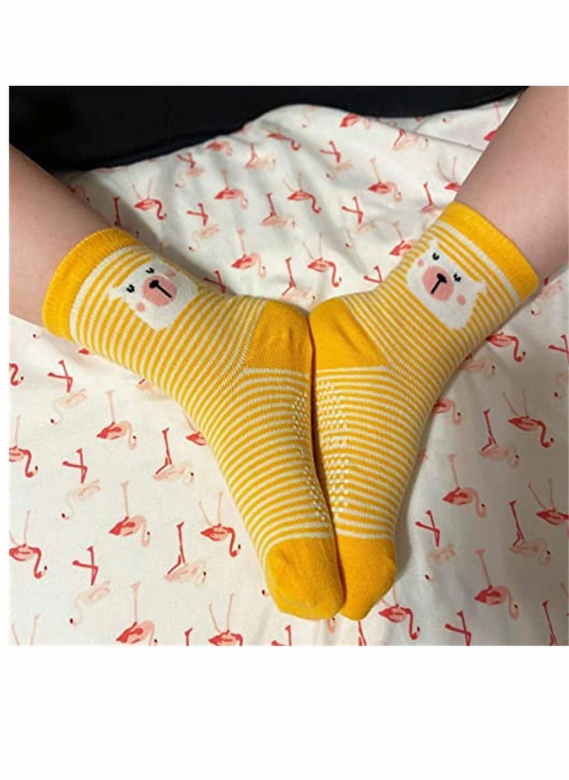 SYOSI Socks, Cartoon Children's Socks, Non-slip Floor Socks, Girls Socks, Toddler Girls Grip Socks, Boys Non-slip Socks, for Kids Anti Skid, 12 Pack - Image 3