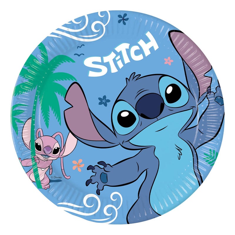 Procos - Stitch and Angel DY10251912 Party Tableware Set for Children's Birthday or Theme Party, Table Decoration, Multi-Colour, 52-Piece - Image 2