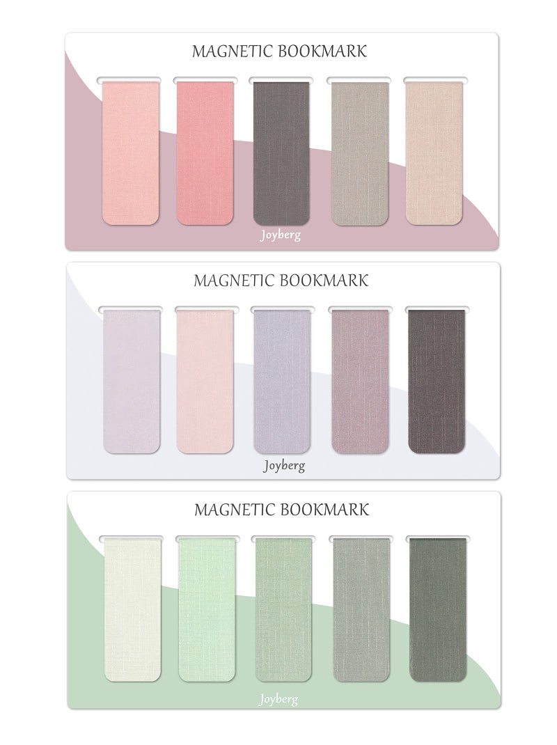 Joyberg 15 Pieces Bookmark, Magnetic Bookmarks for Women, Men, Book Lovers, Page Markers for Students Teachers Reading (Misty, Ocean, Emerald) - Image 1