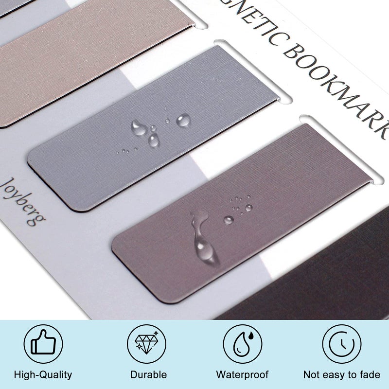 Joyberg 15 Pieces Bookmark, Magnetic Bookmarks for Women, Men, Book Lovers, Page Markers for Students Teachers Reading (Misty, Ocean, Emerald) - Image 5
