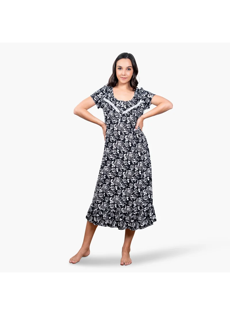 Aadaraya Printed Night Gown