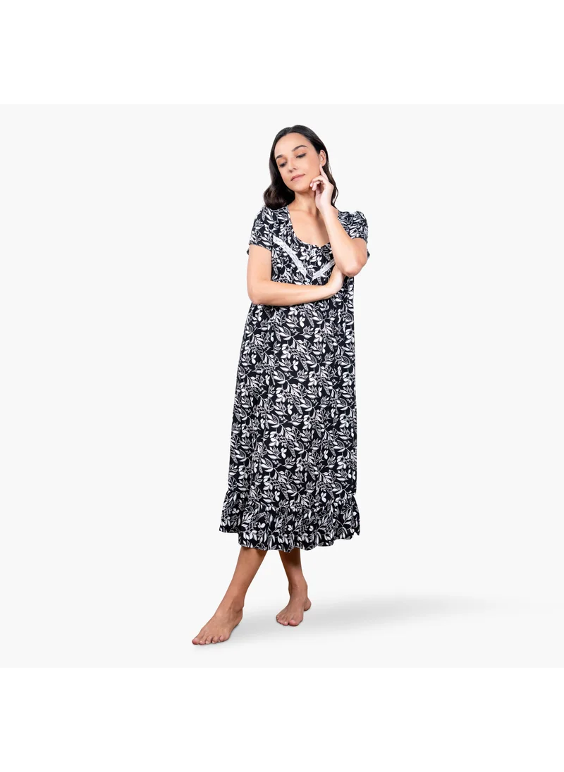 Aadaraya Printed Night Gown
