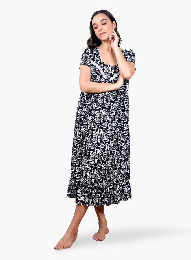 Aadaraya Printed Night Gown - Image 2